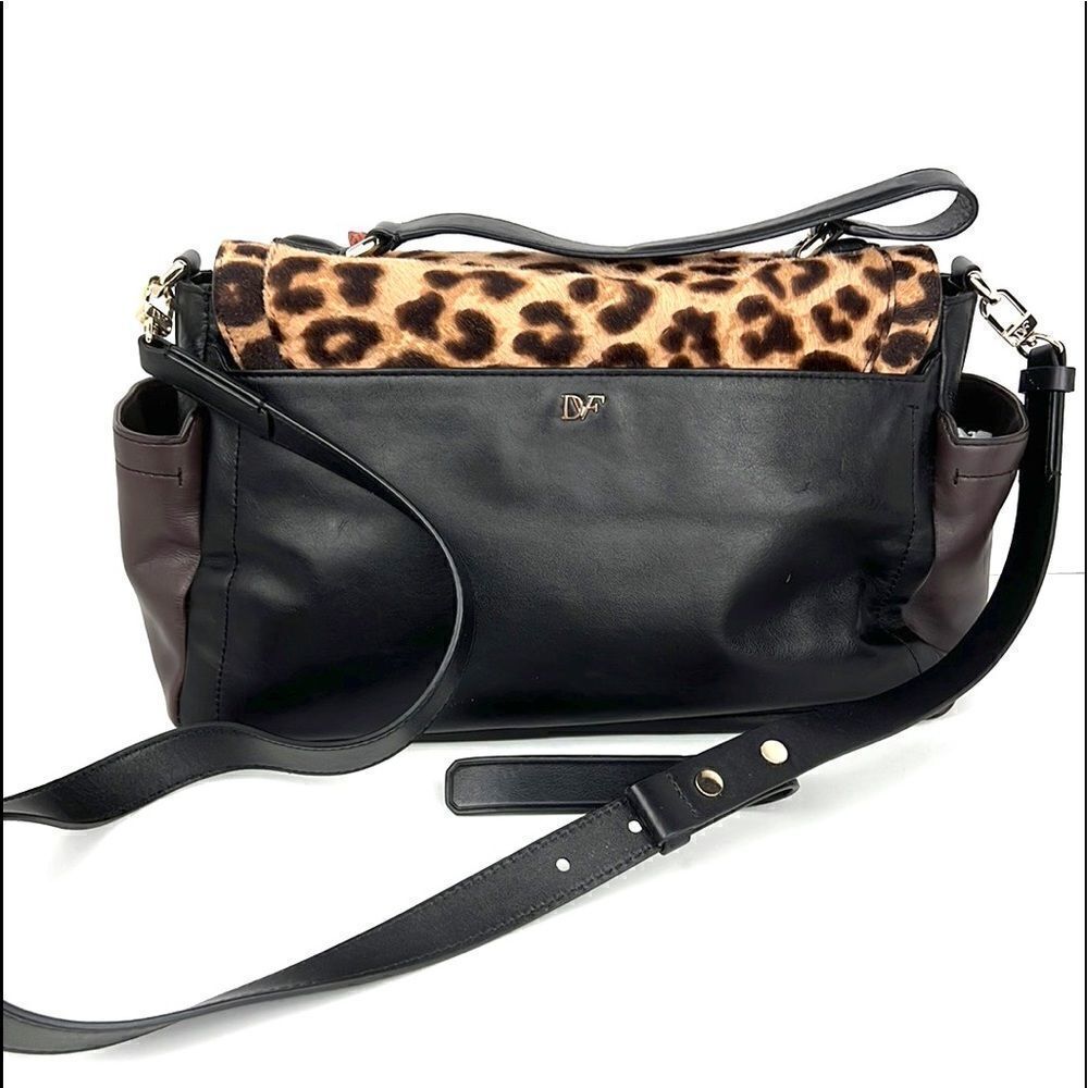 NWT Diane Von Furstenberg 440 Courier
Leopard Calf Leather Hand /Crossbody Bag - Picture 3 of 15